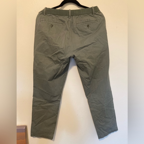 Uniqlo Cropped Ankle Pants Men’s small Olive Green - Picture 2 of 4